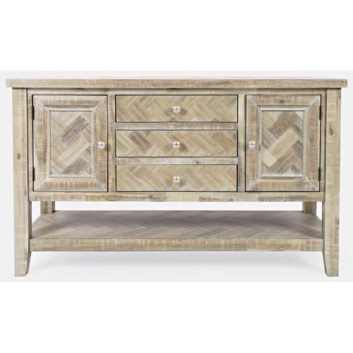 Fairview Beige Wood Server w/3 Drawer by Jofran Furniture