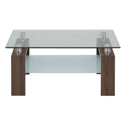 Compass Tempered Glass Square Cocktail Table by Jofran