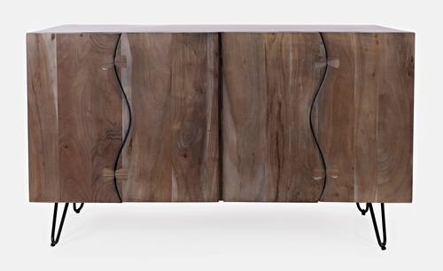 Nature's Edge Brushed Grey 4 Door Sideboard by Jofran Furniture