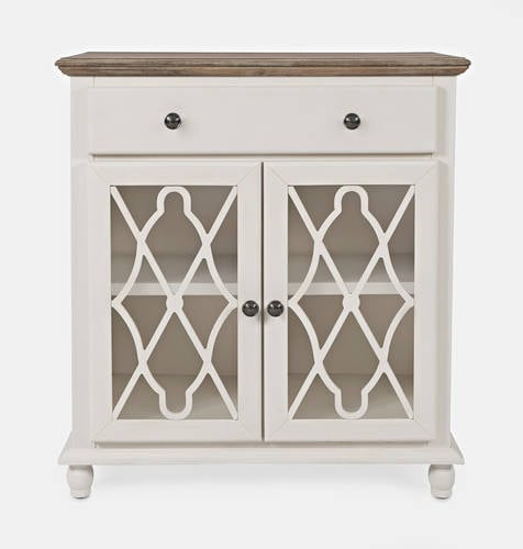 Aurora Hills White Bisque 2 Door Accent Chest-B by Jofran Furniture