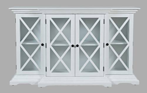 Carrington White Four Door 60 Inch Breakfront Cabinet by Jofran