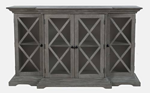 Carrington Grey Four Door 60 Inch Breakfront Cabinet by Jofran