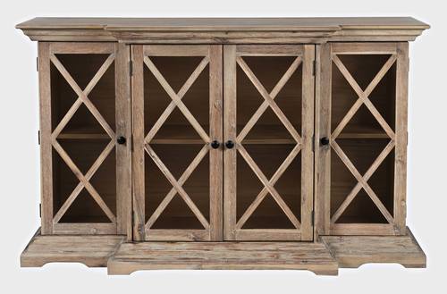 Carrington Bisque Four Door 60 Inch Breakfront Cabinet by Jofran