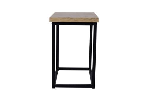 Ames Natural/Black Chairside Table by Jofran