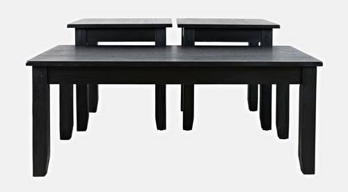 Eros Brushed Black Coffee Table & Two End Tables by Jofran
