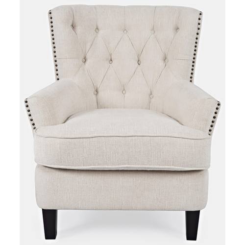 Bryson Oatmeal Fabric & Wood Accent Chair by Jofran Furniture