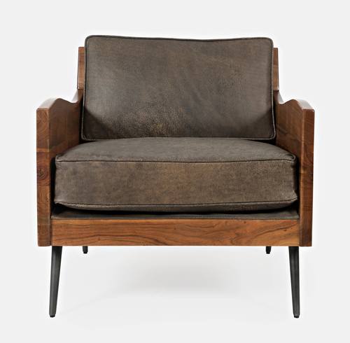 Karma Grey & Brown Accent Chair by Jofran Furniture