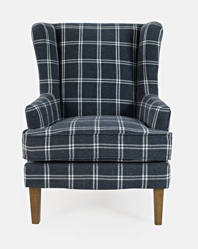 Lacroix Navy Blue Fabric Accent Chair by Jofran Furniture