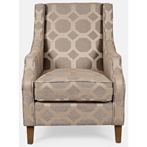 Sanders Taupe Fabric Accent Chair by Jofran Furniture