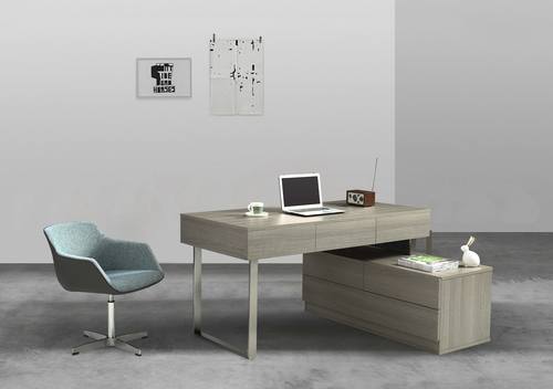 KD12 Modern Office Desk in Matte Gray by J&M Furniture