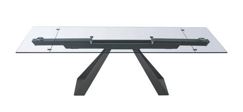 San Diego Glass Top Extensions Dining Table by J&M Furniture