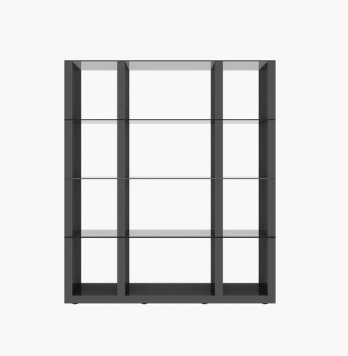 Cloud High Gloss Gray Wall Unit by J&M Furniture