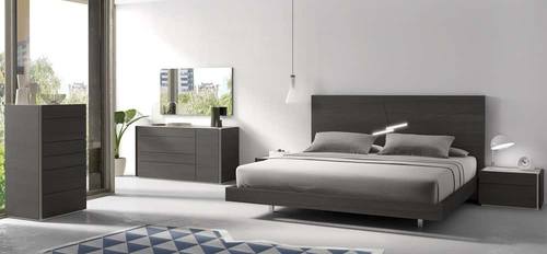 Faro Premium Wenge & Light Gray Bedroom Set by J&M Furniture