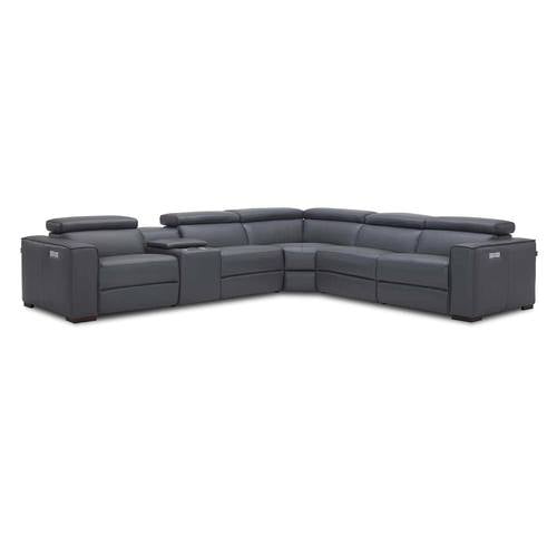 Picasso 6 Pcs Motion Sectional Blue Gray by J&M Furniture