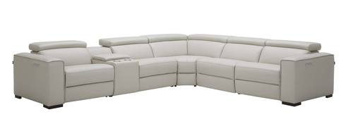 Picasso 6 Pcs Motion Sectional Silver Gray by J&M Furniture