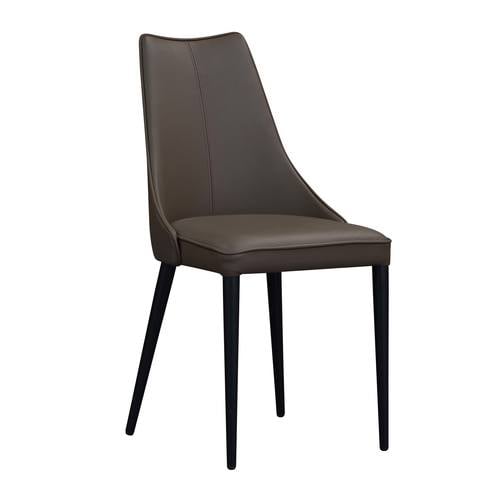 Milano Leather Dining Chair in Chocolate (Set of 2) by J&M Furniture