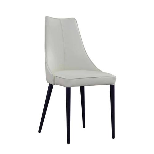 Milano Leather Dining Chair in White (Set of 2) by J&M Furniture