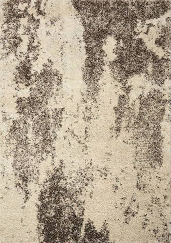 Lane Cream Brown Abstract Luxury Rug by Kalora