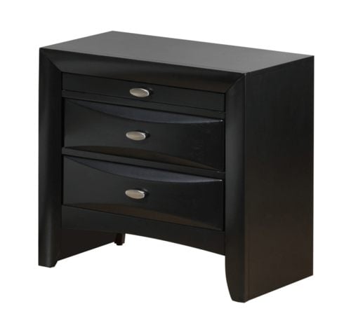 Linda Black Nightstand by Global Furniture