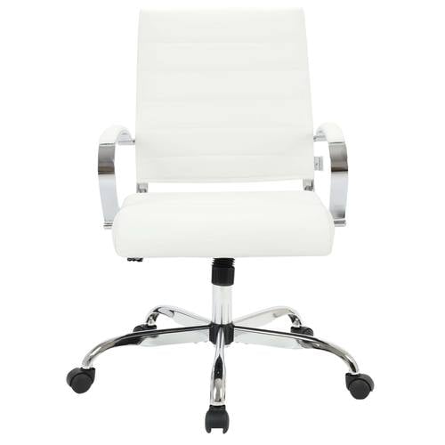 Benmar Home Leather Office Chair, White by LeisureMod