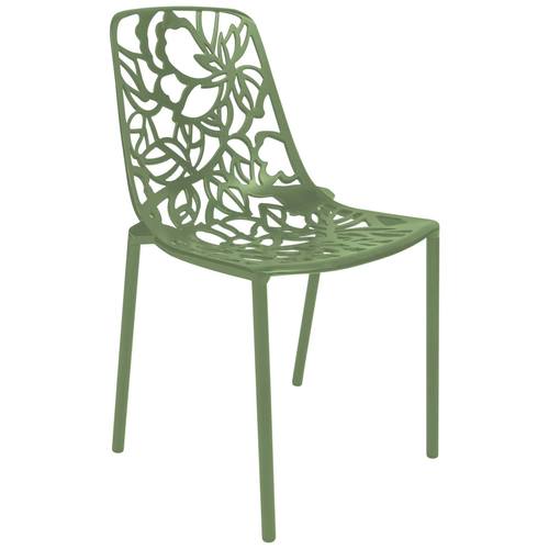 Modern Devon Aluminum Chair Khaki Green by LeisureMod