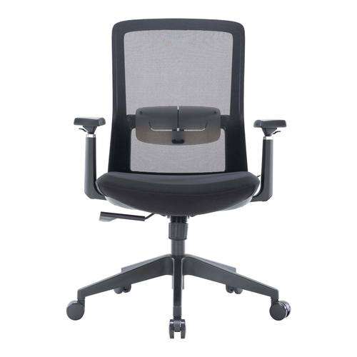Ingram Modern Black Office Task Chair w/Adjustable Armrests by LeisureMod