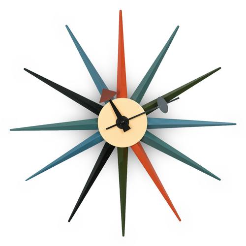 Maxi Modern Design Colorful Star Silent Non-Ticking Wall Clock by LeisureMod