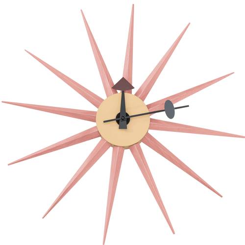 Maxi Modern Design Colorful Star Silent Non-Ticking Wall Clock, Pink by LeisureMod