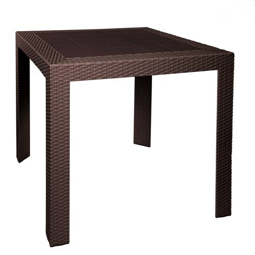 Mace Weave Design Outdoor Bistro Table Brown by LeisureMod