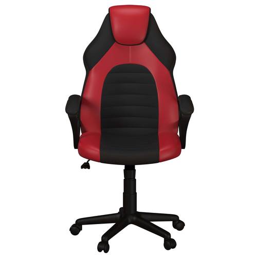 Omaha Red Faux Leather Gaming Chair by Lifestyle Solutions