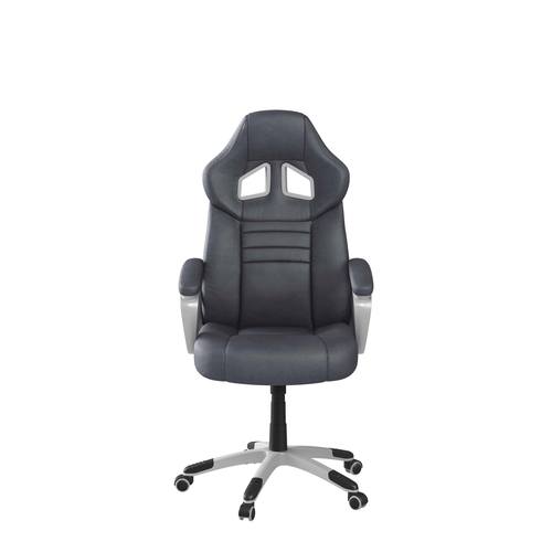 Omega Black High-Back Leather Gaming Chair by Lifestyle Solutions