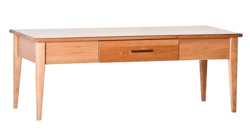 Luna Cocktail Table with Drawer Natural by Comfort Pure