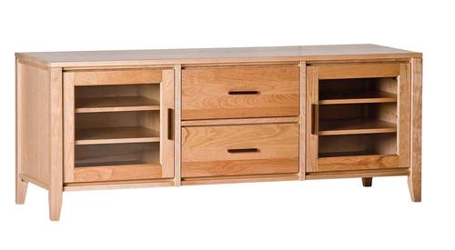 Luna 65 Inch Standard Media Cabinet Natural by Comfort Pure