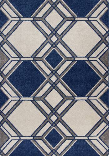 Lucia Ivory/Denim Grant Area Rug by KAS Rugs
