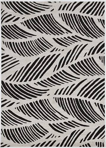 Lucia Black/White Folia Area Rug by KAS Rugs