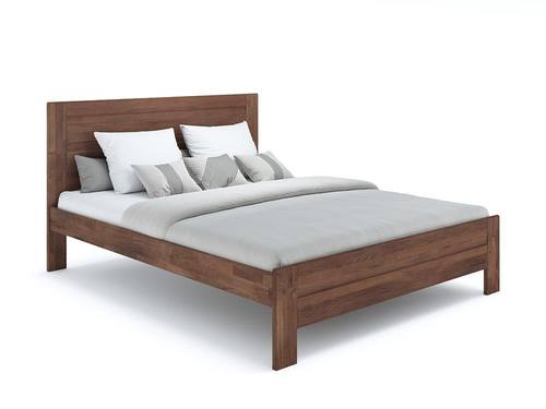 Lux Eco Walnut Platform Bed - Chemical Free w/Hand-Rubbed Oil Finish by Comfort Pure