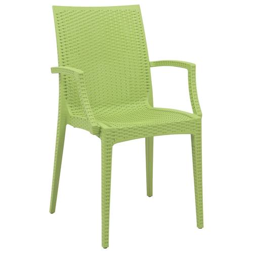 Weave Mace Green Chair w/Arms by LeisureMod