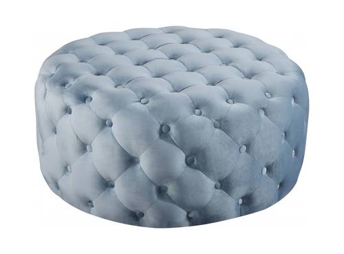 Addison Navy Blue Velvet Ottoman Bench by Meridian Furniture