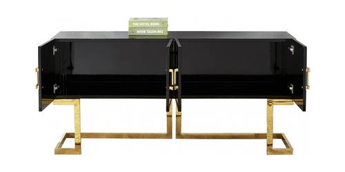 Meridian Furniture Gold Black Beth Buffet/Console Table Meridian Furniture Gold Black Beth Buffet/Console Table