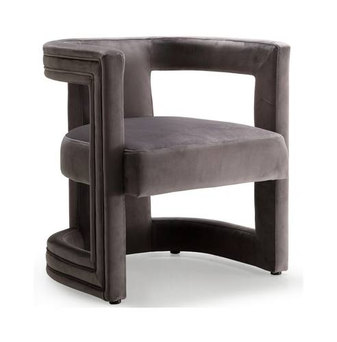 Blair Grey Velvet Accent Chair by Meridian Furniture