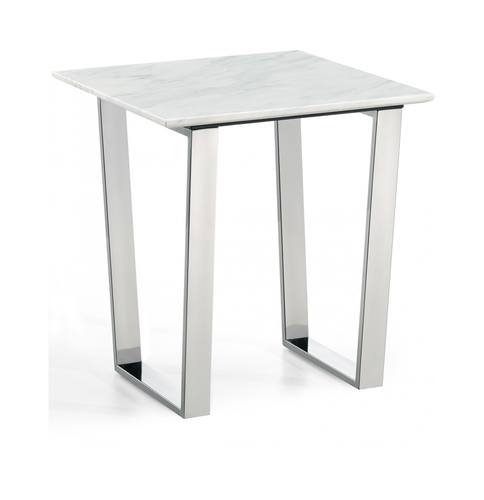 Carlton Chrome Stainless Steel End Table by Meridian Furniture
