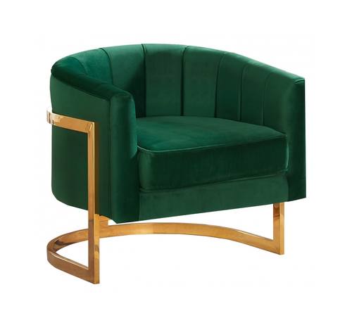 Carter Green Velvet Accent Chair by Meridian Furniture