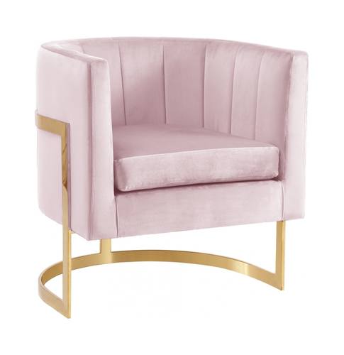 Carter Pink Velvet Accent Chair by Meridian Furniture
