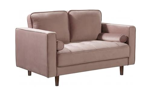 Emily Pink Velvet Loveseat by Meridian Furniture