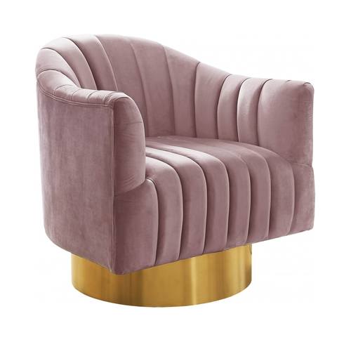 Farrah Pink Velvet Accent Chair by Meridian Furniture