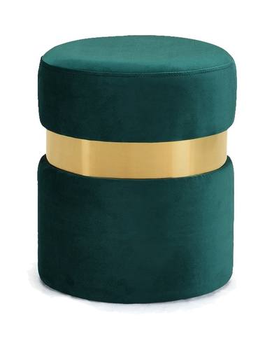 Hailey Green Velvet Ottoman Stool by Meridian Furniture