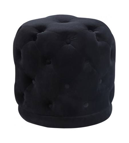 Harper Black Velvet Ottoman Stool by Meridian Furniture