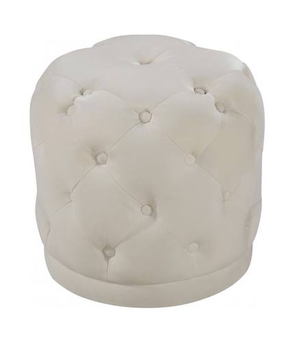 Harper Cream Velvet Ottoman Stool by Meridian Furniture