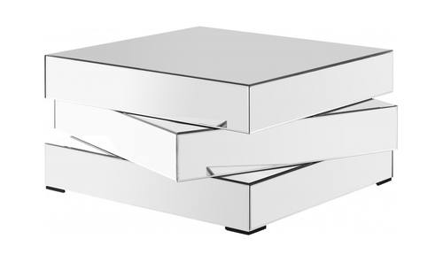 Haven White Mirror Stack Coffee Table by Meridian Furniture