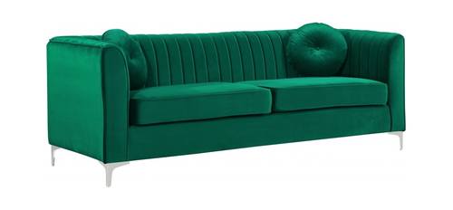 Isabelle Green Velvet Sofa by Meridian Furniture